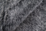 Renne Area Rug Bed Cover Collection Faux Fur Fabric - White, Tip Dye Gray, Animal Shape, 5' X 8', 2' X 6', 2' X 3' (1 Unit)
