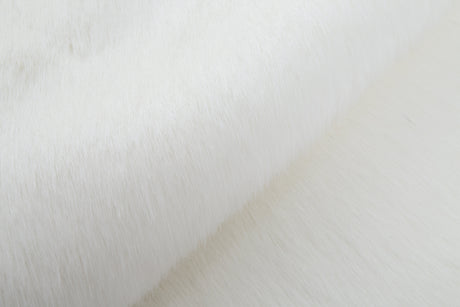 Renne Area Rug Bed Cover Collection Faux Fur Fabric - White, Tip Dye Gray, Animal Shape, 5' X 8', 2' X 6', 2' X 3' (1 Unit)