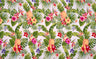 Tropical Paradise Sarong 100 Percent Polyester Fabric - Pineapple And Tropical Flower Print, 72" L X 41 1/2" W (1 Sarong)