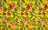Tropical Paradise Sarong 100 Percent Polyester Fabric - Pineapple And Tropical Flower Print, 72" L X 41 1/2" W (1 Sarong)