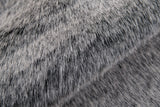 Renne Area Rug Bed Cover Collection Faux Fur Fabric - White, Tip Dye Gray, Animal Shape, 5' X 8', 2' X 6', 2' X 3' (1 Unit)
