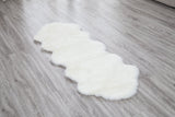 Renne Area Rug Bed Cover Collection Faux Fur Fabric - White, Tip Dye Gray, Animal Shape, 5' X 8', 2' X 6', 2' X 3' (1 Unit)
