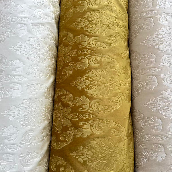 Velvet Upholstery Fabric Damask Embossed