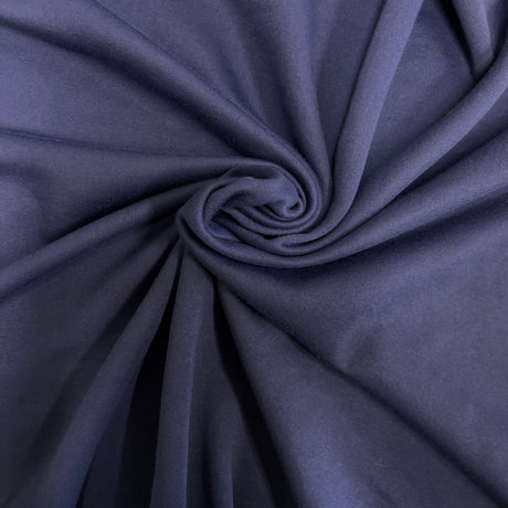 Sweatshirt Knit Fleece Polyester Cotton Fabric - Navy, Black, White, 62" Width, 400 GSM (1 Yard)