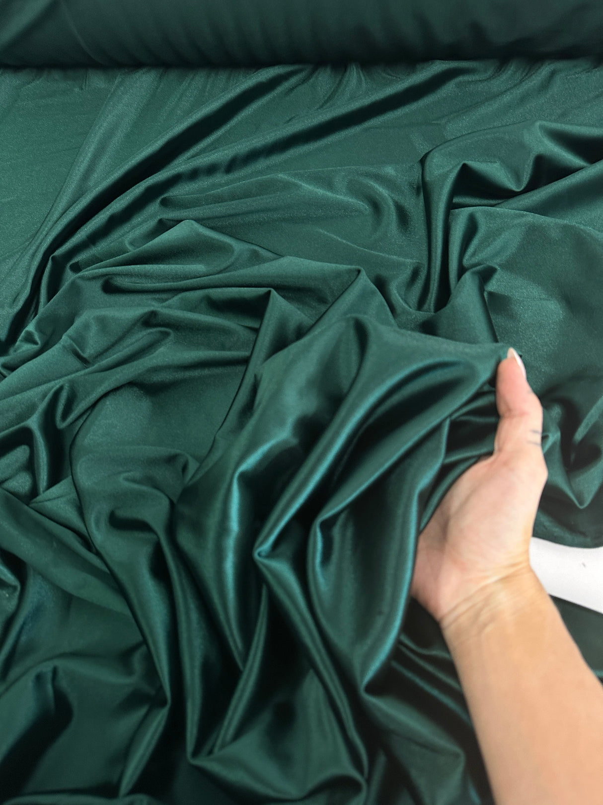 Shiny Nylon Spandex Hunter Green