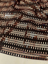 Gold Foiled Mirror Sequins on Knit