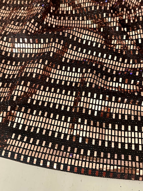 Gold Foiled Mirror Sequins on Knit