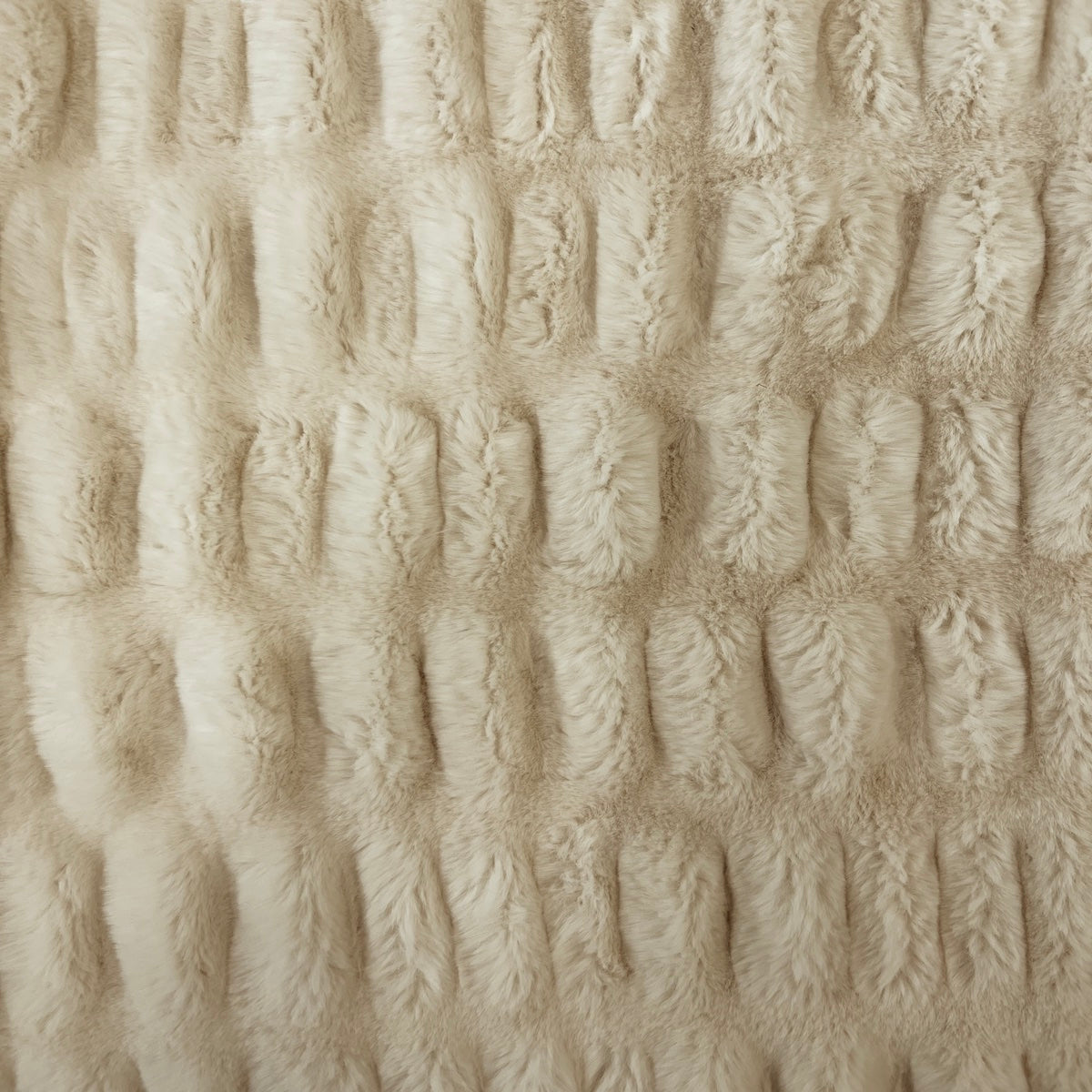 Faux Fur Fabric Ruched Chinchilla Stretch