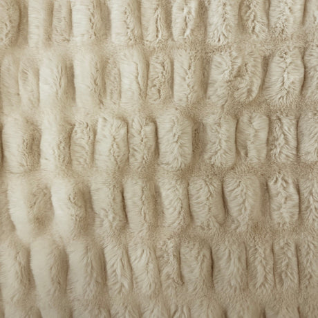 Ruched Chinchilla Stretch Faux Fur Fabric - 95% Polyester 5% Spandex, Ruched Texture, 60" Width (1 Yard)
