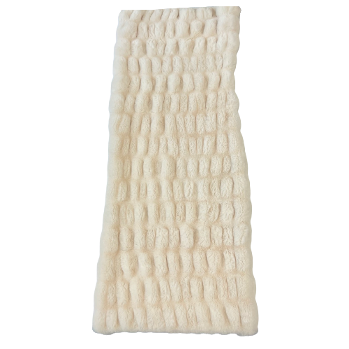 Faux Fur Fabric Ruched Chinchilla Stretch