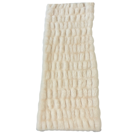 Faux Fur Fabric Ruched Chinchilla Stretch