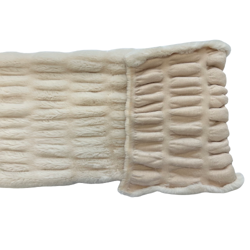 Faux Fur Fabric Ruched Chinchilla Stretch