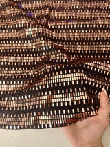 Gold Foiled Mirror Sequins on Knit