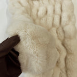 Faux Fur Fabric Ruched Chinchilla Stretch