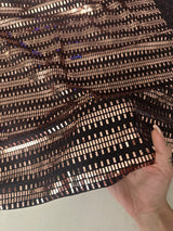 Gold Foiled Mirror Sequins on Knit