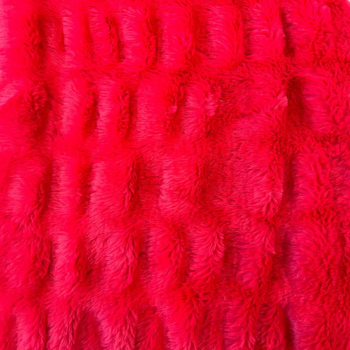 Faux Fur Fabric Ruched Chinchilla Stretch