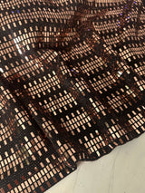 Gold Foiled Mirror Sequins on Knit