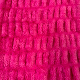 Faux Fur Fabric Ruched Chinchilla Stretch