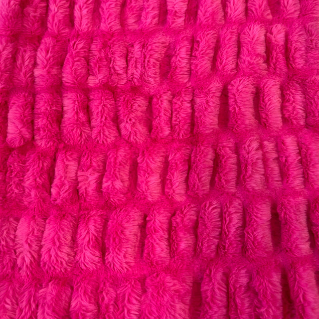 Faux Fur Fabric Ruched Chinchilla Stretch