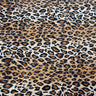 Leopard Print Stretch Velvet Fabric - 92% Polyester 8% Spandex, Leopard Print, 60" Width (1 Yard)