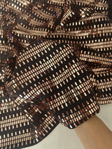 Gold Foiled Mirror Sequins on Knit
