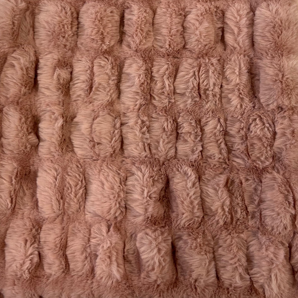 Faux Fur Fabric Ruched Chinchilla Stretch