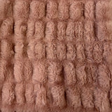 Faux Fur Fabric Ruched Chinchilla Stretch