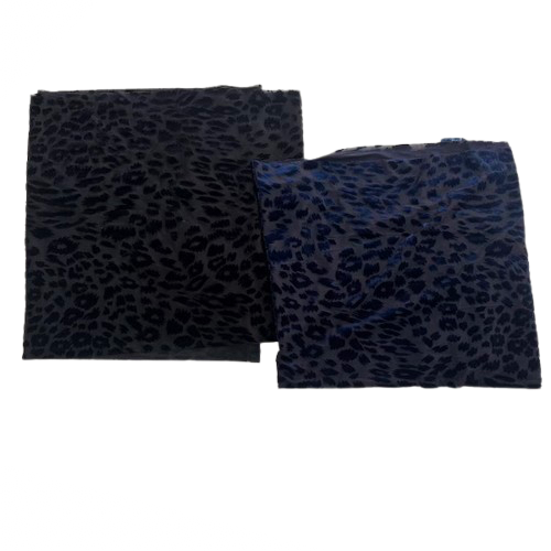 Leopard Print Burnout Stretch Velvet Fabric