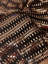Gold Foiled Mirror Sequins on Knit