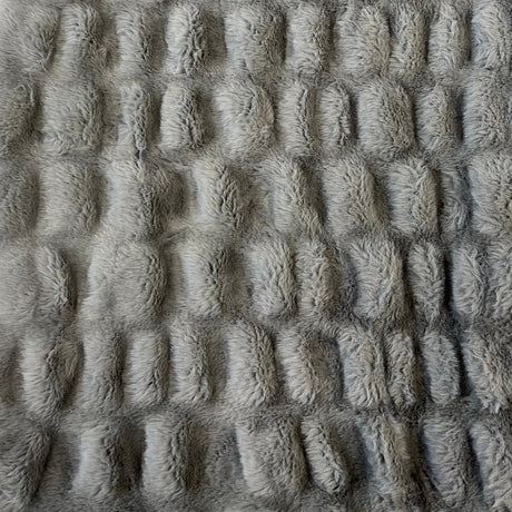 Faux Fur Fabric Ruched Chinchilla Stretch