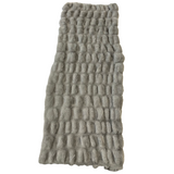 Faux Fur Fabric Ruched Chinchilla Stretch