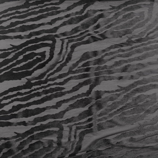 Stretch Velvet Fabric Zebra Print Burnout
