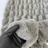 Faux Fur Fabric Ruched Chinchilla Stretch