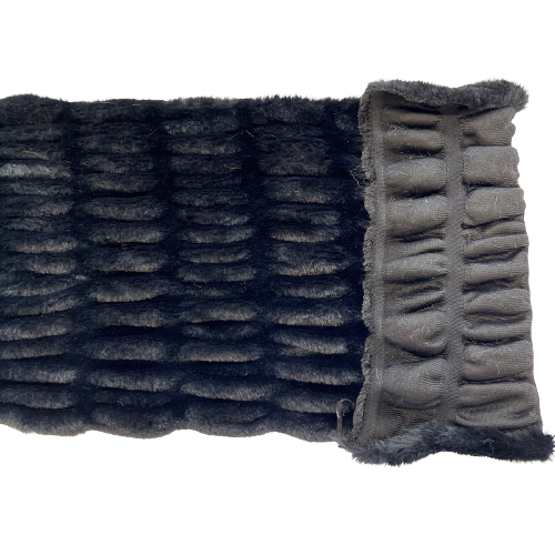 Faux Fur Fabric Ruched Chinchilla Stretch