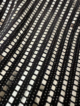 Stretch Mirror Sequin Knit Silver
