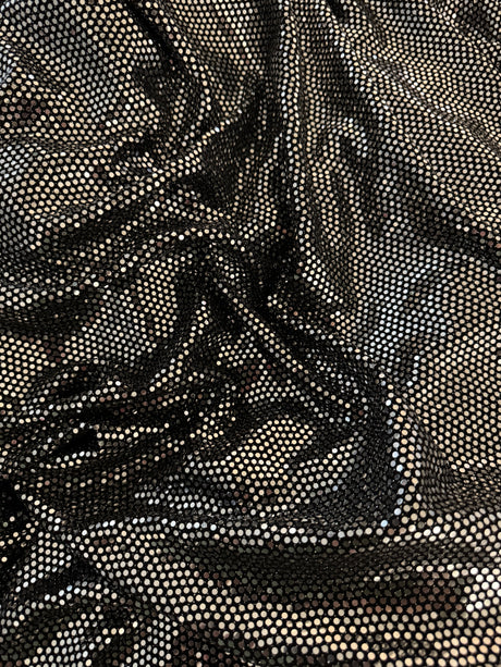 Stretch Sequin Mirror Foiled Spandex Silver