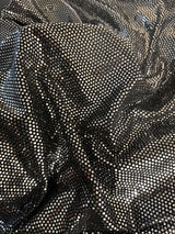 Stretch Sequin Mirror Foiled Spandex Silver