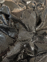 Stretch Sequin Mirror Foiled Spandex Silver