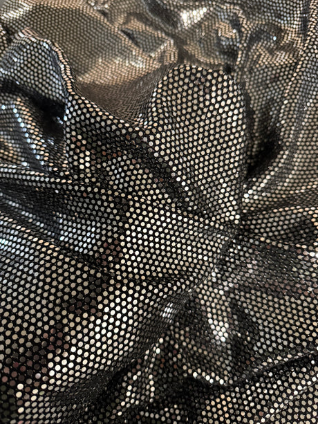 Stretch Sequin Mirror Foiled Spandex Silver