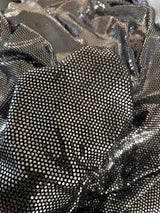 Stretch Sequin Mirror Foiled Spandex Silver