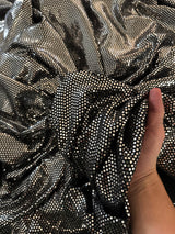 Stretch Sequin Mirror Foiled Spandex Silver