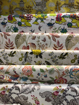 Mystery Box 10 Single Yard Designer Cotton Print Fabric - Assorted Designer Prints, 30" To 40" Cuts (10 Yards)