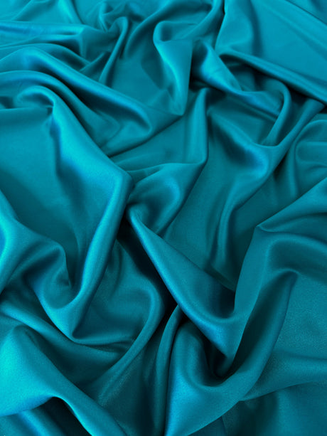 Stretch Crepe Back Satin Teal Green