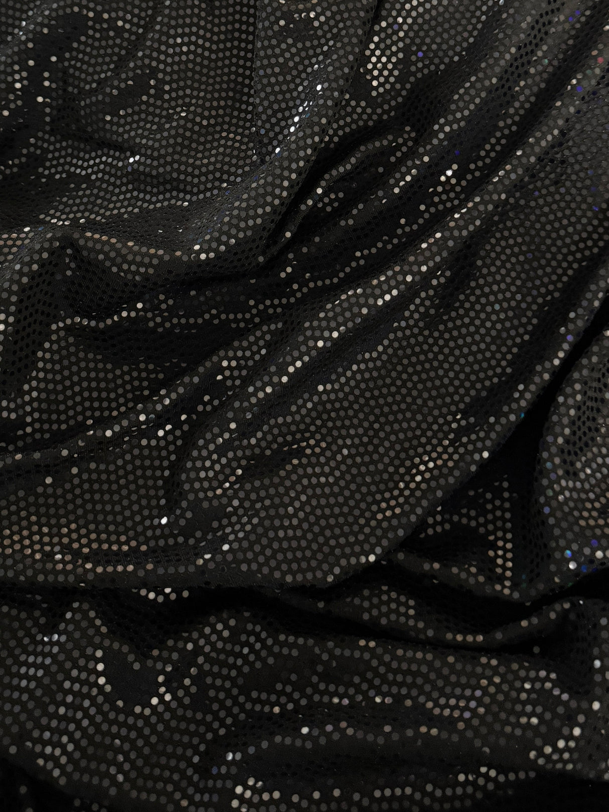 Black Sequin Mirror Foiled Spandex