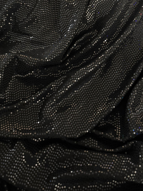 Black Sequin Mirror Foiled Spandex