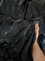 Black Sequin Mirror Foiled Spandex