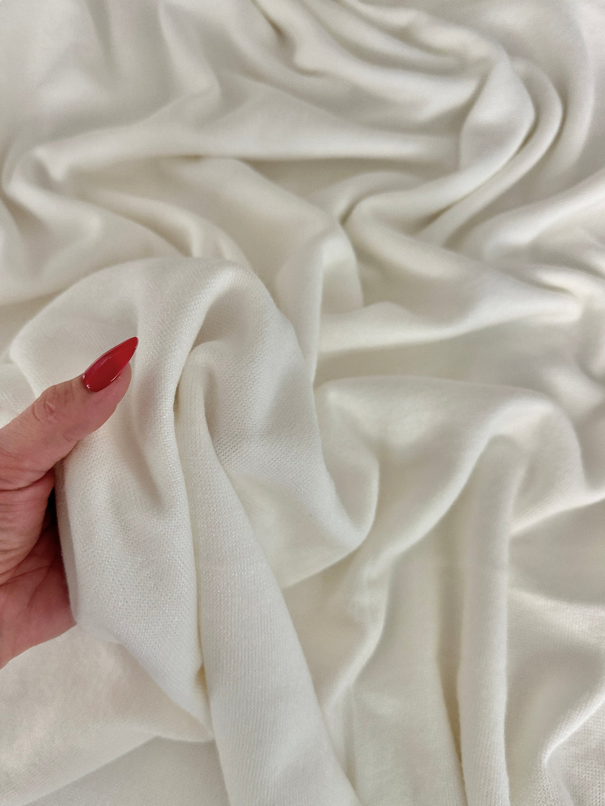 Ultra Soft Faux Cashmere Knit Milk White