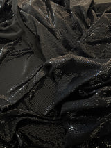 Black Sequin Mirror Foiled Spandex
