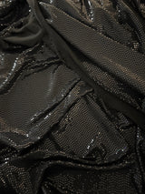 Black Sequin Mirror Foiled Spandex