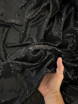 Black Sequin Mirror Foiled Spandex